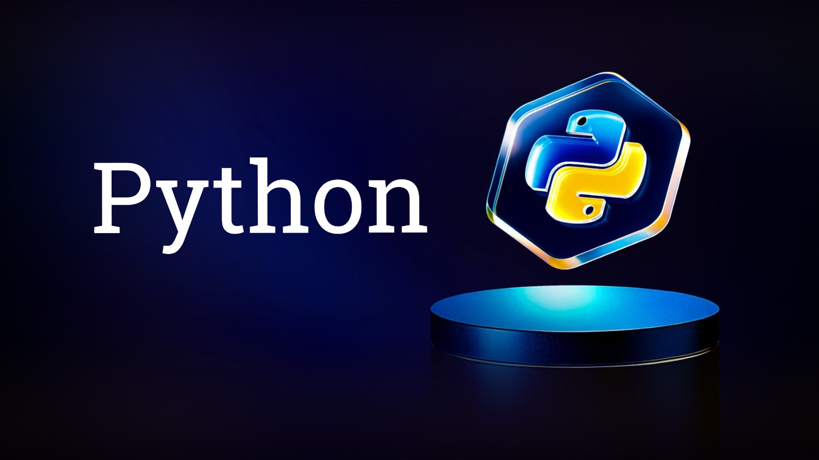 Python course banner showing coding and learning